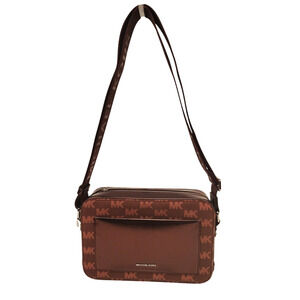 Michael Kors Maeve Canvas Medium Crossbody/Shoulder Bag-Oxblood/Burgundy Red-NWT